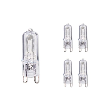Bulbrite 50 Watt Dimmable Clear T4 JC Bi-Pin G9 Halogen Bulb, 5PK 860829